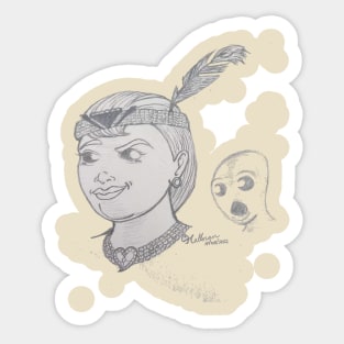 Roaring 20s ghost and friend Sticker